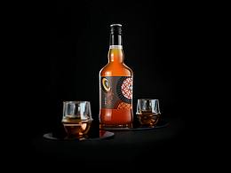 威士忌酒瓶贴设计展示