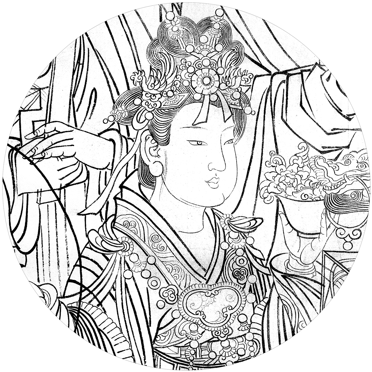 永乐宫壁画线描