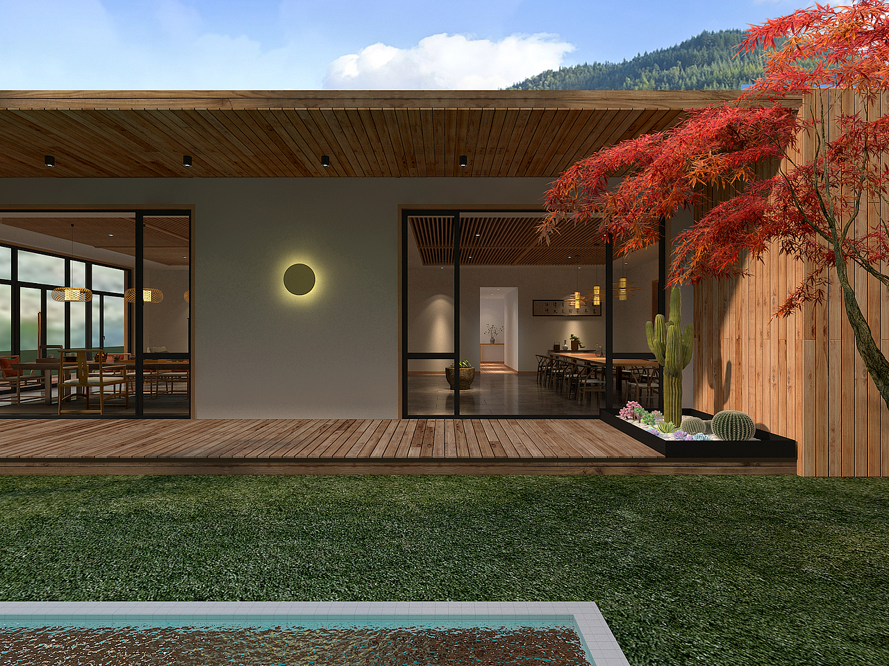 新中式风格山中小院设计-叶平作品（图ZMTQ0NTMwNzQ4） - 家装设计 - 站酷设计师前意识叶平原创素材 - 站酷ZCOOL