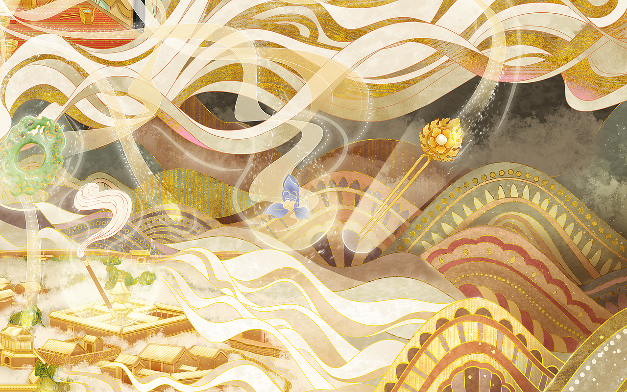 红楼梦#贾宝玉梦游太虚幻境#（图ZMzA0NjM2MDMy） - 商业插画 - 站酷设计师SYF朝生原创素材 - 站酷ZCOOL