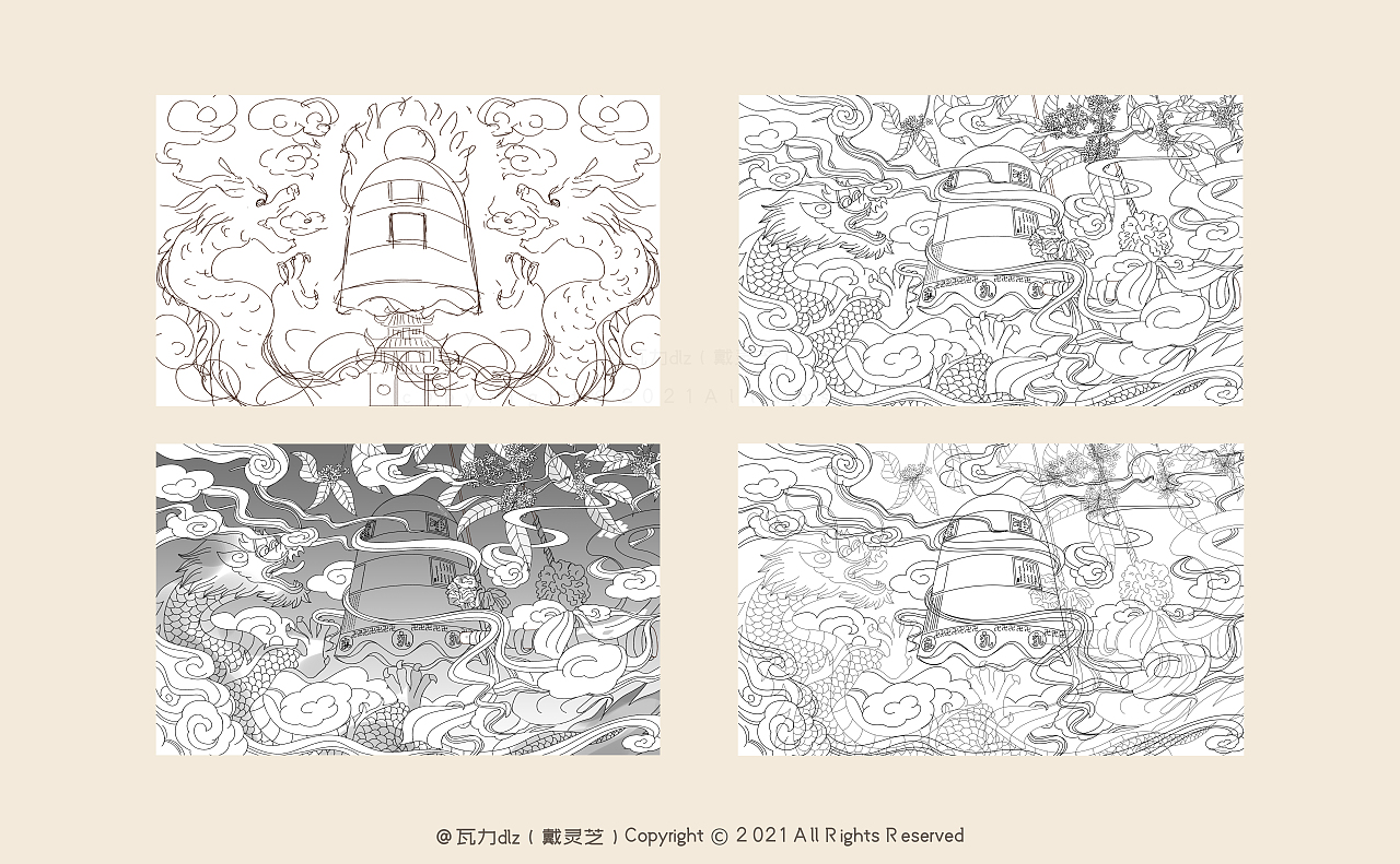 杭州西湖十景系列插画-用AI矢量绘制（图ZMjQyMzE5NDU2） - 艺术插画 - 站酷设计师戴灵芝原创素材 - 站酷ZCOOL