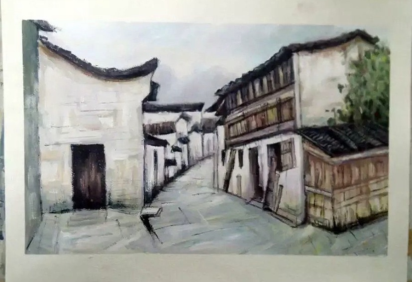 安徽西递宏村水粉写生