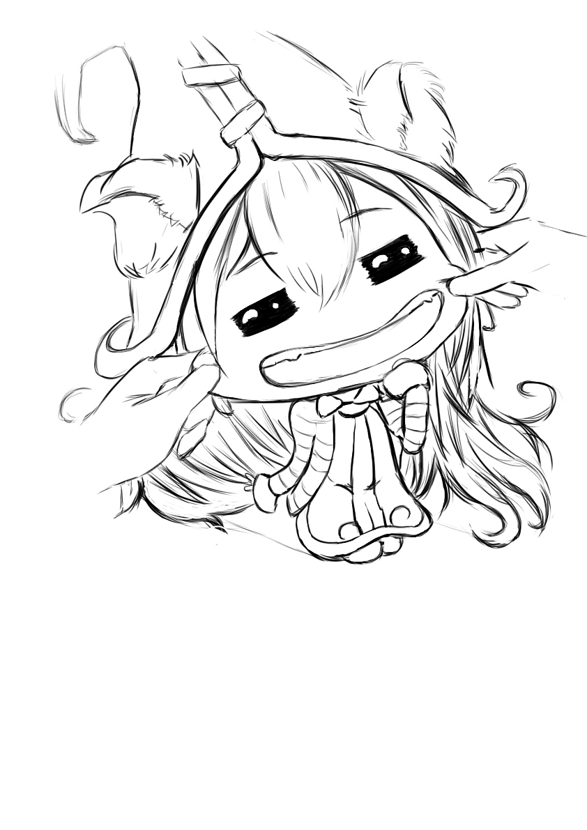 仙灵女巫璐璐线稿