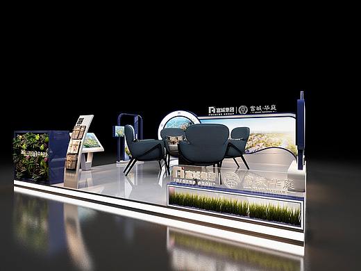 房地产 室内商场展位展会效果图