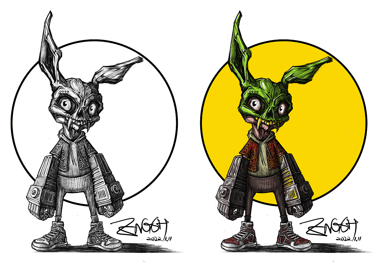 暴力兔子|插画|新锐潮流插画|engsh占领 - 原创作品 - 站酷 (zcool)