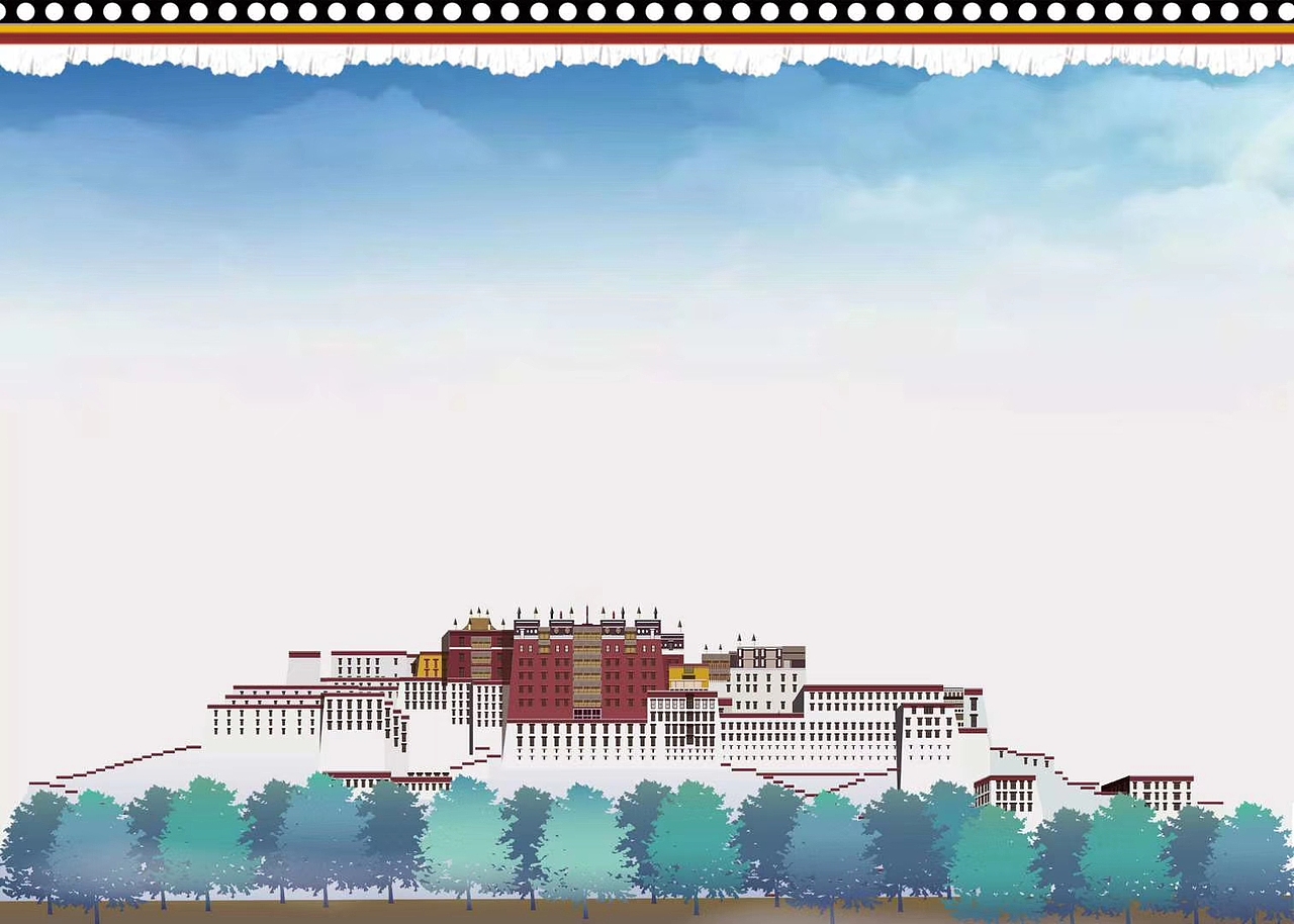 藏式PPT背景图（图ZMTY3ODI1ODU2） - 像素画 - 站酷设计师海南啊周原创素材 - 站酷ZCOOL