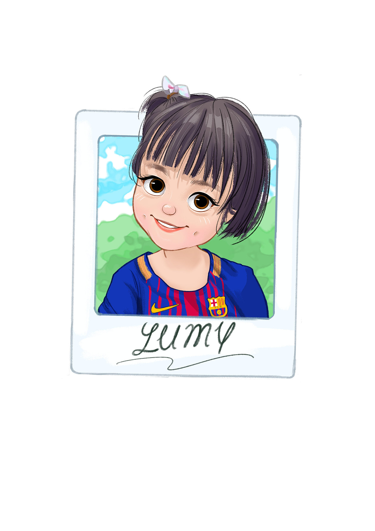巴萨小迷妹（图ZMjM1MTIwMzMy） - 单幅漫画 - 站酷设计师Bowen不舍昼夜原创素材 - 站酷ZCOOL