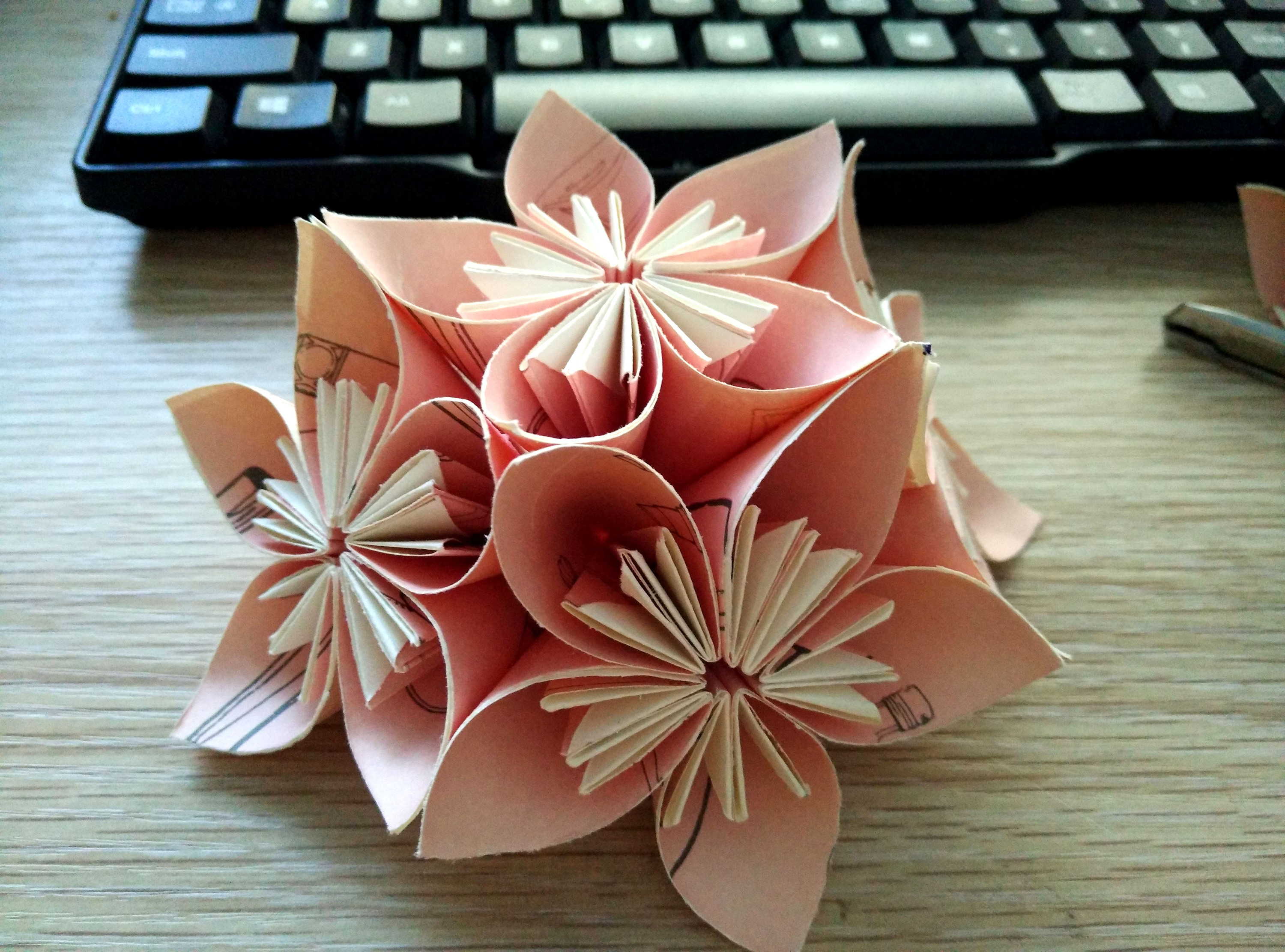 浪漫diy手工折纸—樱花