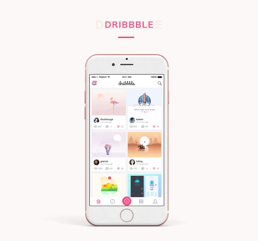 dribbble app design（图ZNTY4ODg3MjA=） - APP界面 - 站酷设计师颗颗糖原创素材 - 站酷ZCOOL