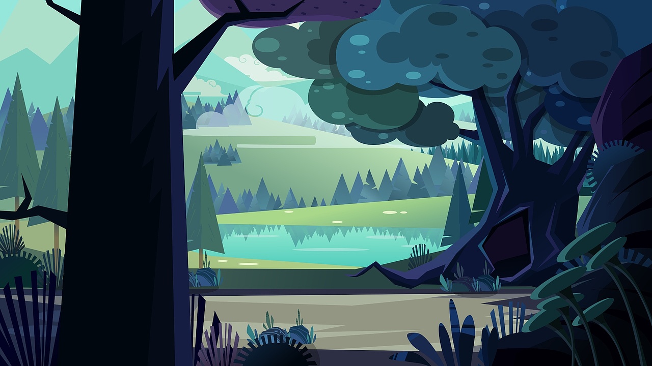 一组矢量动画场景