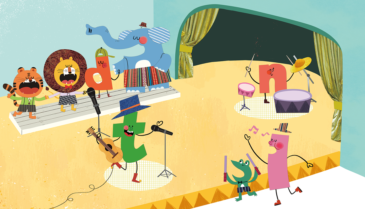 好玩的拼音|插画|绘本|大肥象工作室_原创作品-站酷zcool