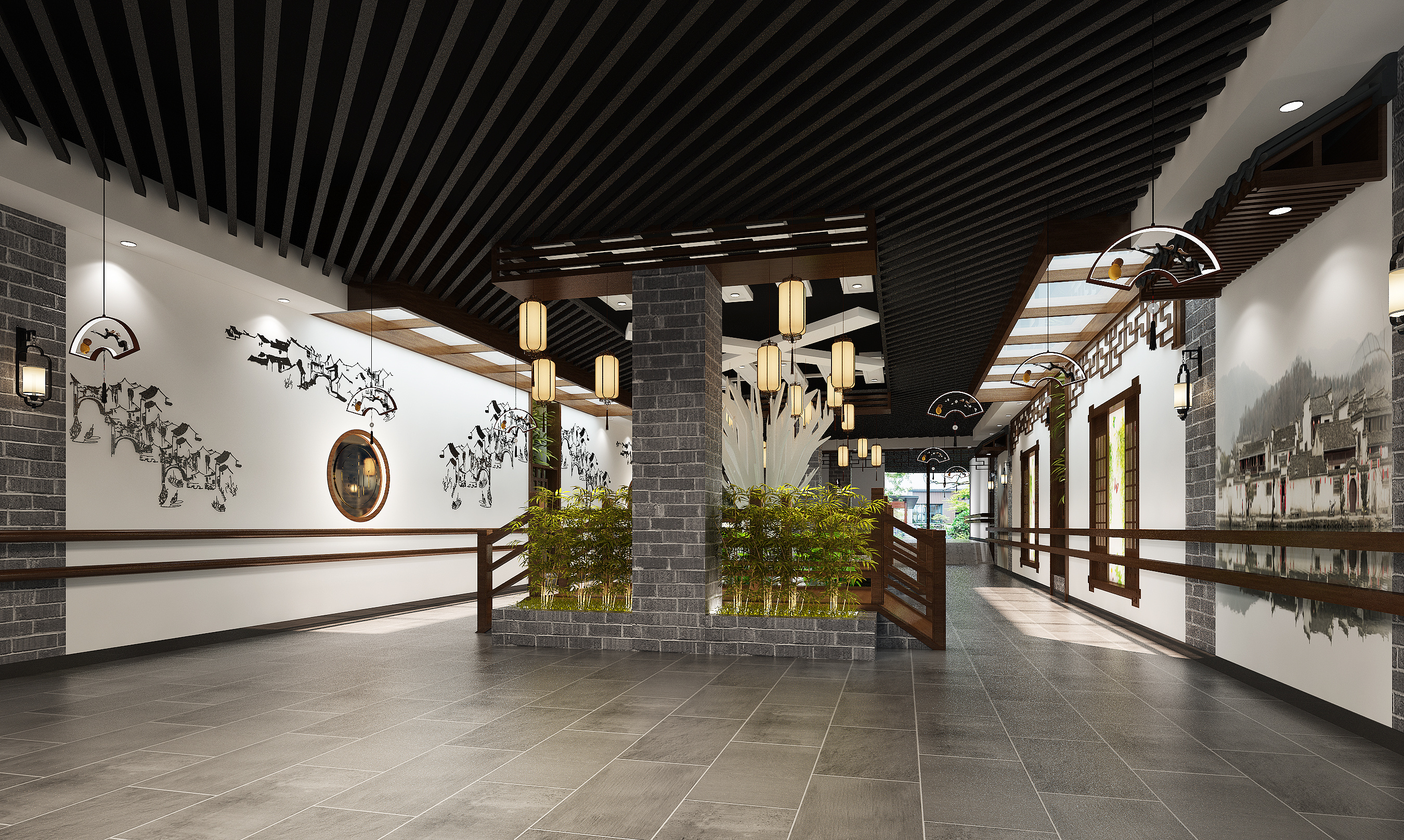 益阳7000平中式养老院,复古式,庭院深深深几许