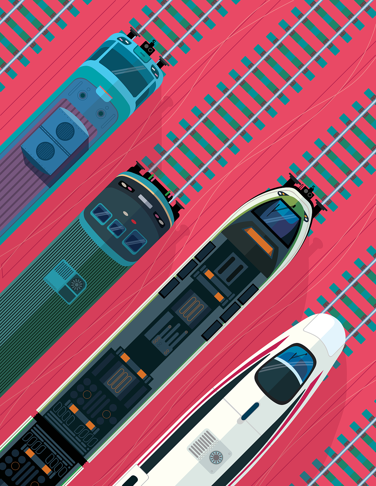 高铁（图ZMTg3NTY4NTAw） - 艺术插画 - 站酷设计师艾格橘子原创素材 - 站酷ZCOOL