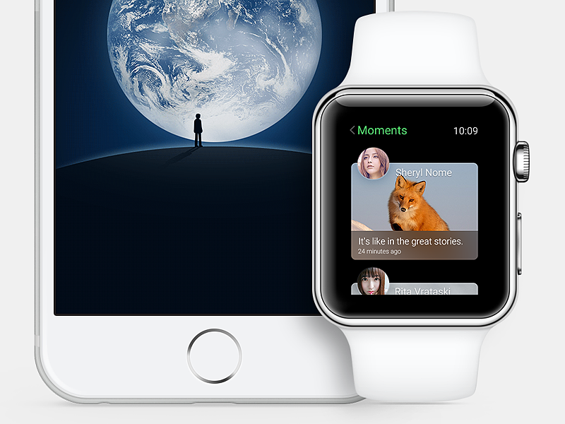 微信 Apple Watch（图ZMjQ1OTQ2NzI=） - APP界面 - 站酷设计师ponyodora原创素材 - 站酷ZCOOL