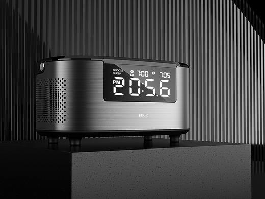 多功能无线充时钟音箱