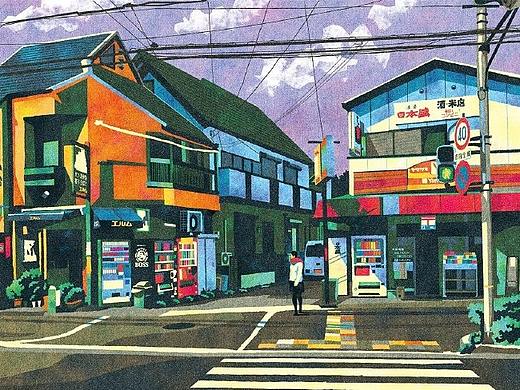 插画丨绘画丨日本插画师 803MHz 一组街景插画