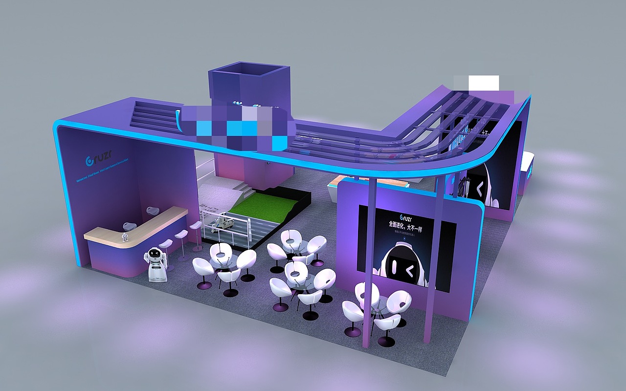 展位展厅展会3d效果图搭建设计展览