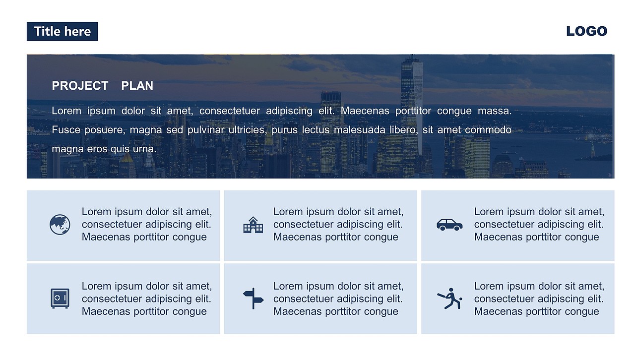 PPT模板-深蓝简洁