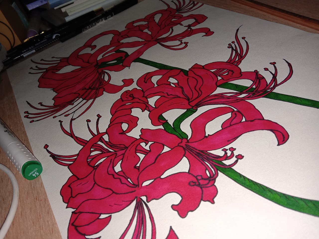 彼岸花简笔画 其他 其他 墨染琴迷 临摹作品 站酷 Zcool