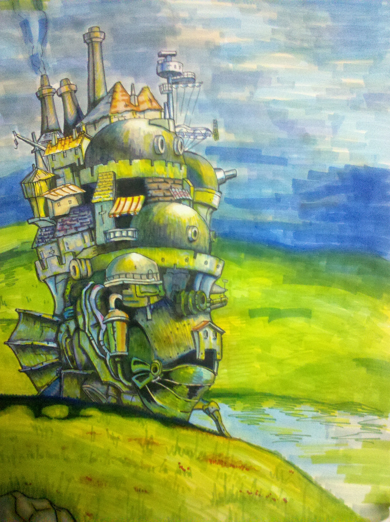 哈尔的移动城堡 上背景