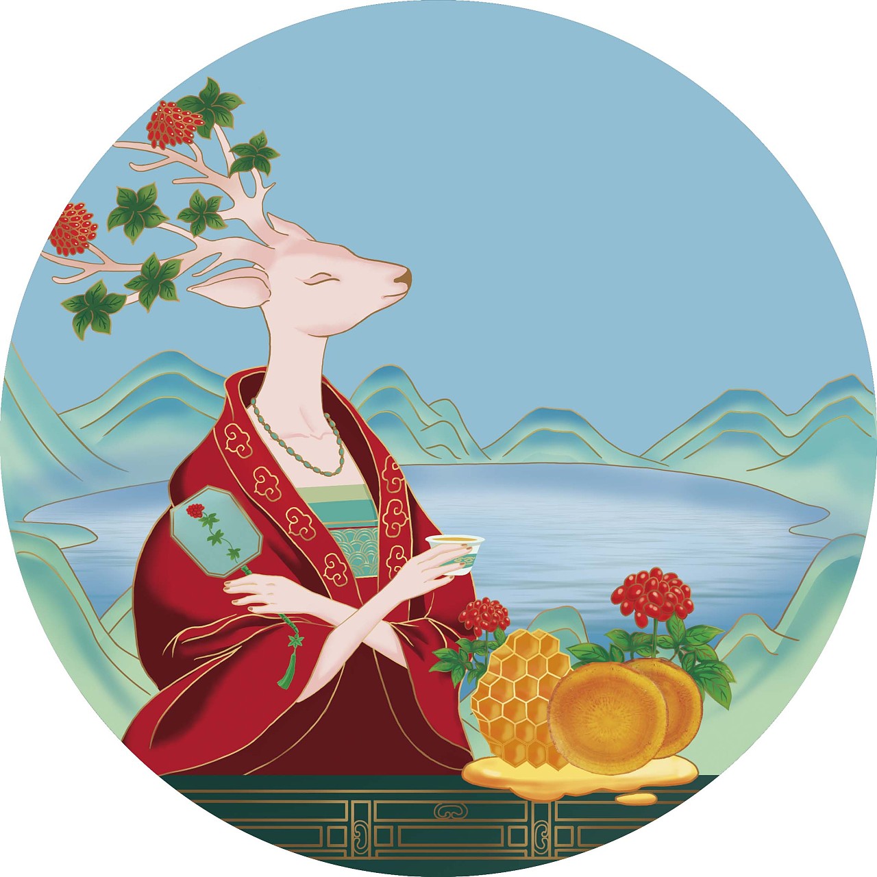 一个人参包装的封面|插画|商业插画|伦伯巴巴 - 原创作品 - 站酷