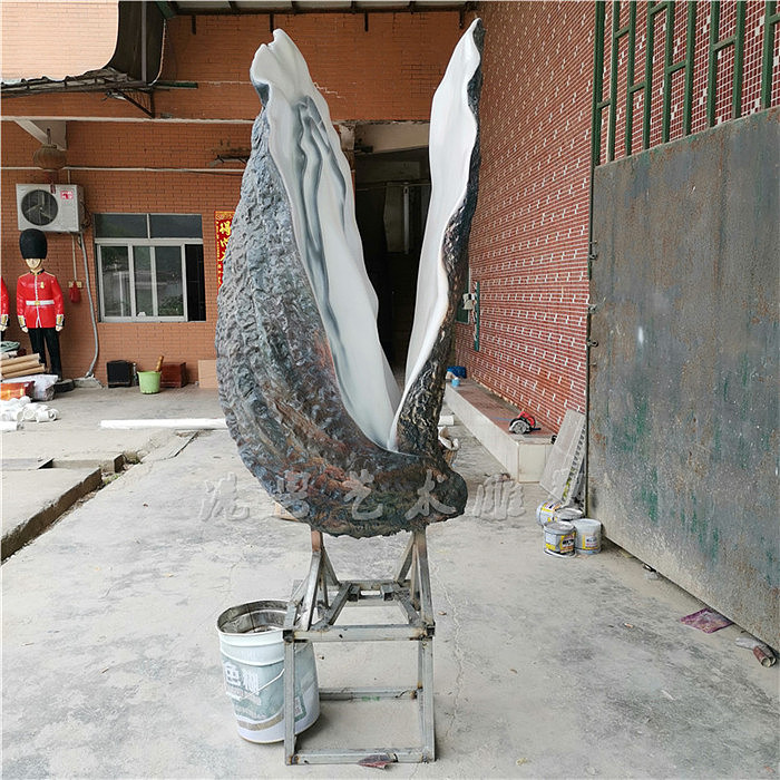 湛江海边仿真大生蚝景观雕塑玻璃钢生蚝韵雕像小品定制