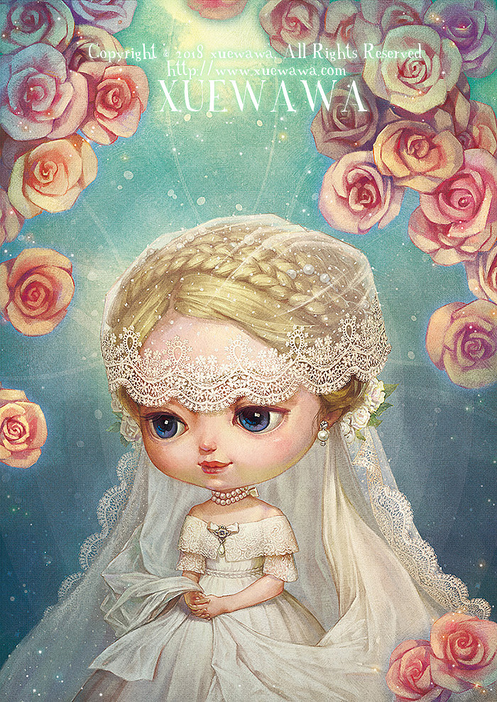 【画娃娃】——身披白纱（图ZMTE1NDk4MTQ4） - 商业插画 - 站酷设计师雪娃娃童画原创素材 - 站酷ZCOOL