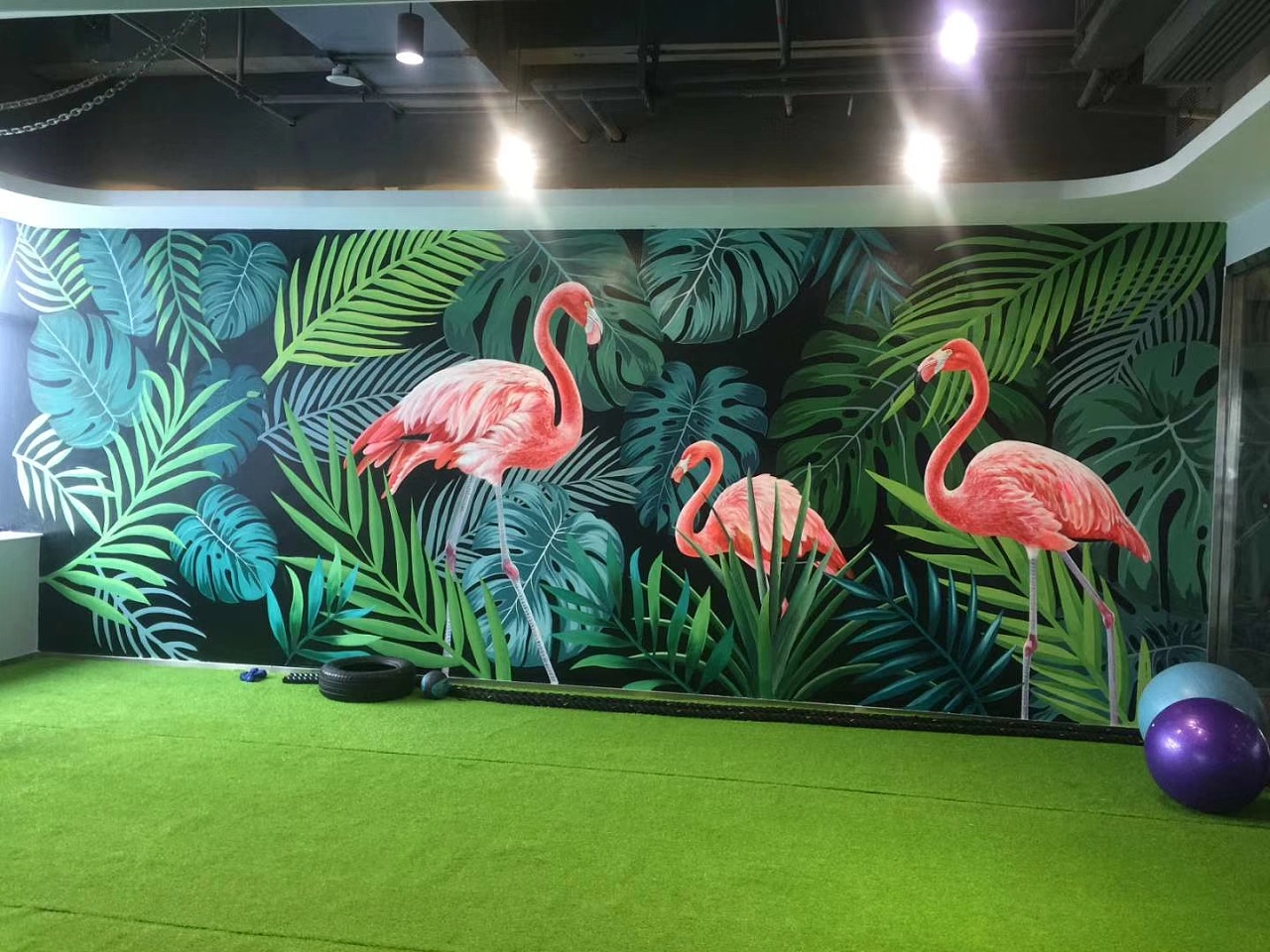 健身房墙体彩绘完工,效果666,感谢珍姐信任,祝老生