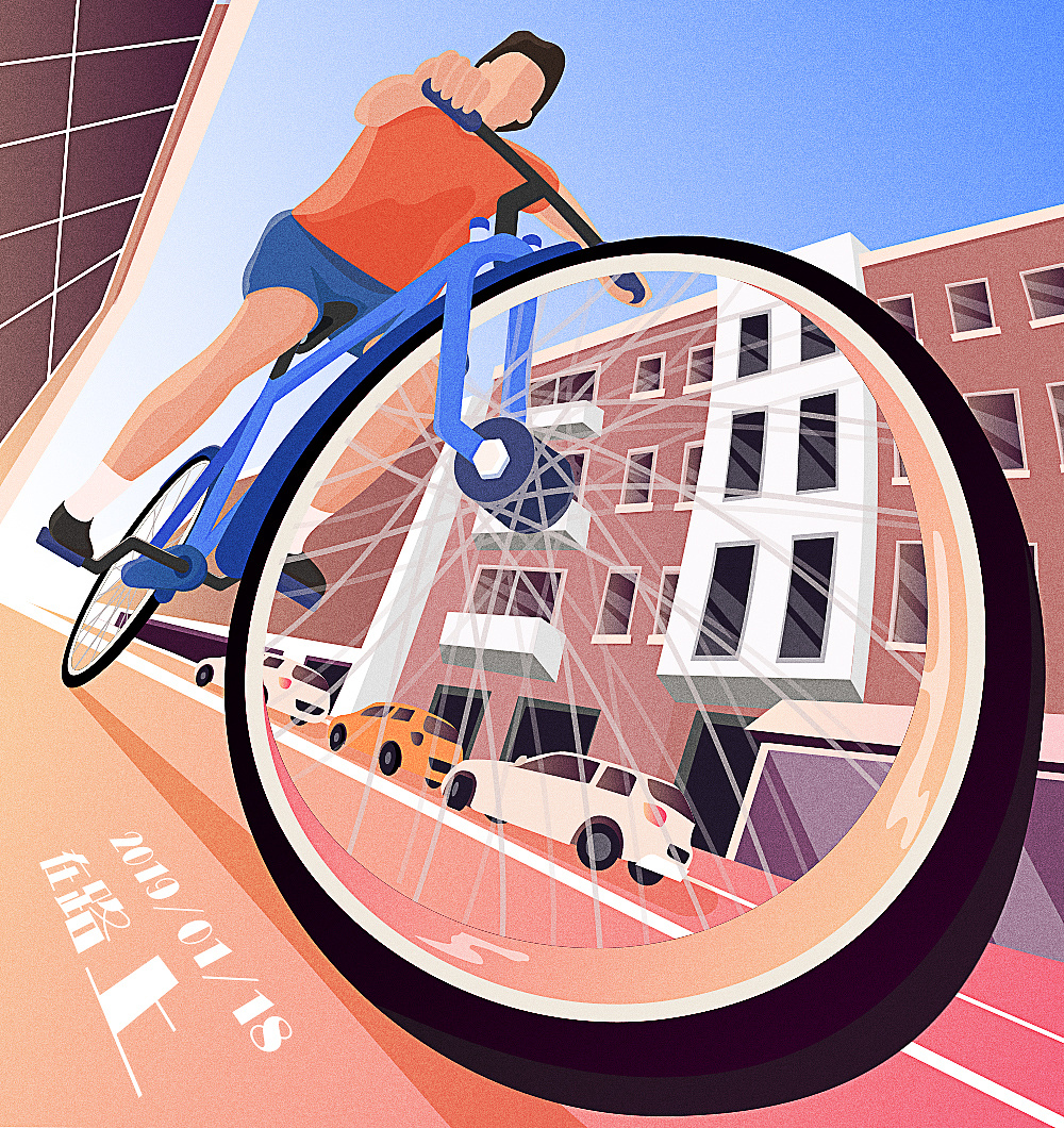 骑行|插画|插画习作|phj_prophecy - 原创作品 - 站酷 (zcool)