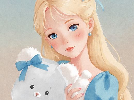 复古水彩插画