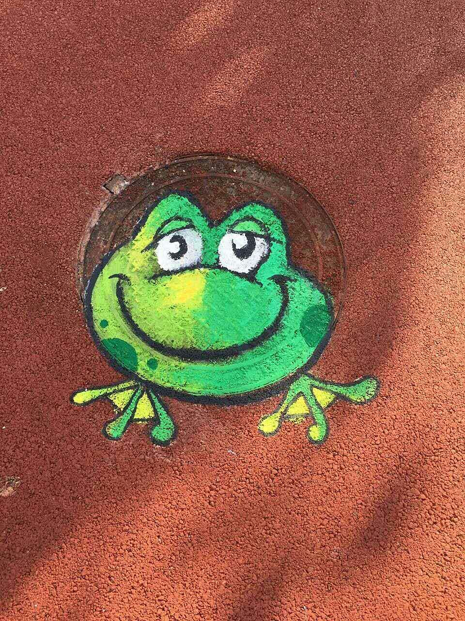 下水道 沙井盖彩绘涂鸦地画