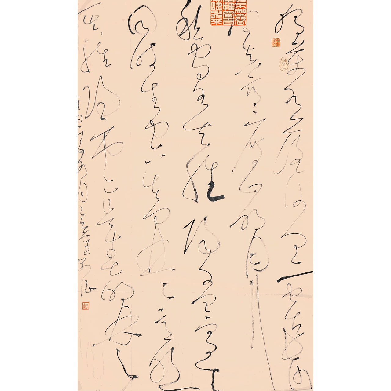 草书淡墨的肃静之气素