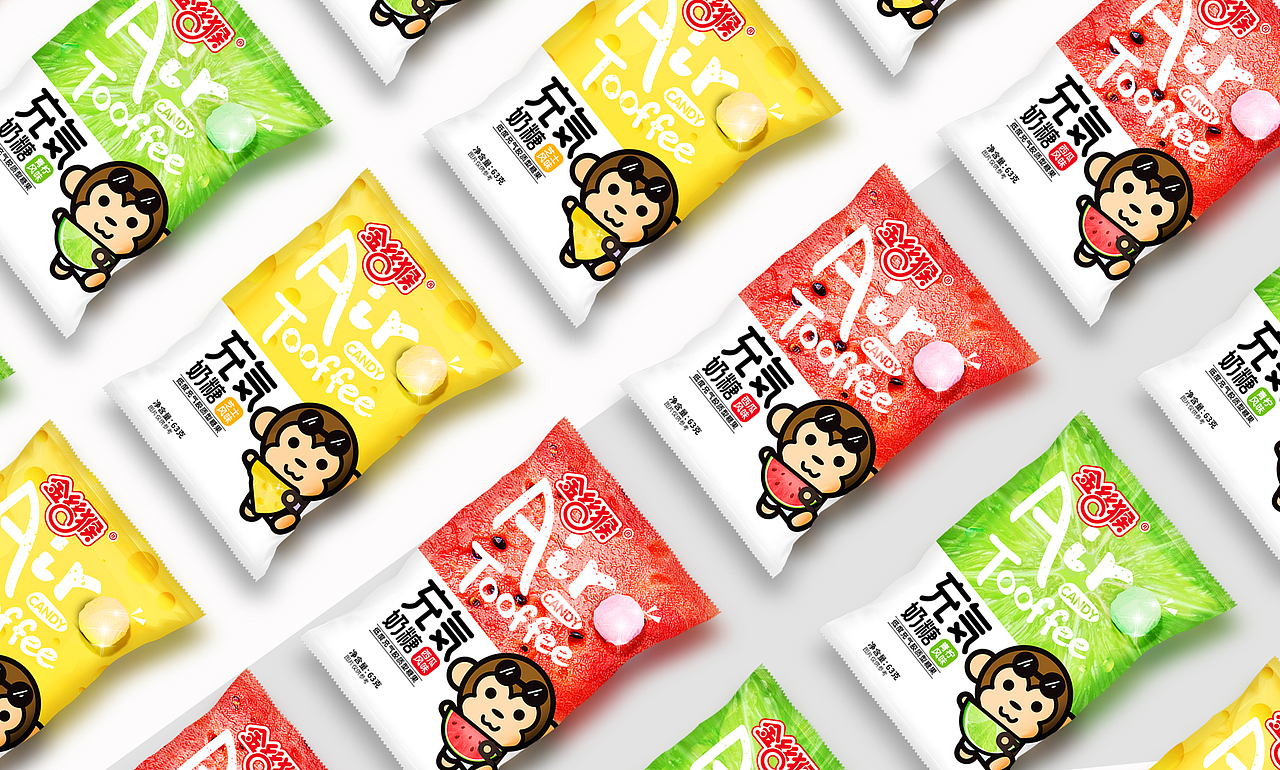 金丝猴充气奶糖 包装设计