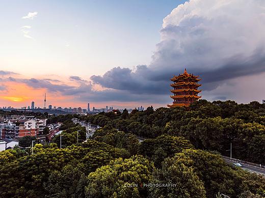 黃鶴樓日落（個人主頁-ZMzg3NjcyNzY=） - 風(fēng)光攝影 - 站酷設(shè)計師ColinHu原創(chuàng)素材 - 站酷ZCOOL