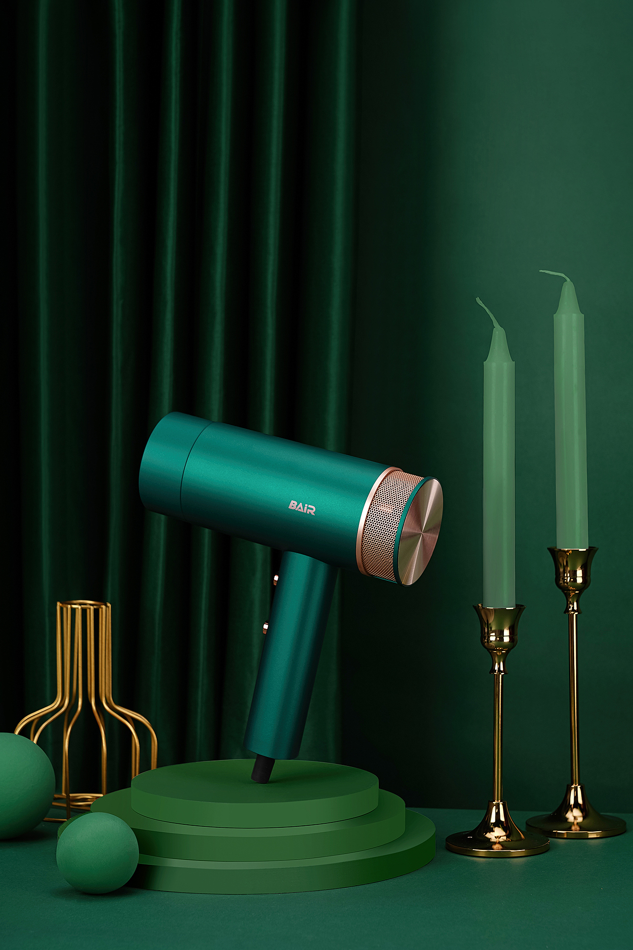 产品摄影/电吹风/吹风筒/绿色