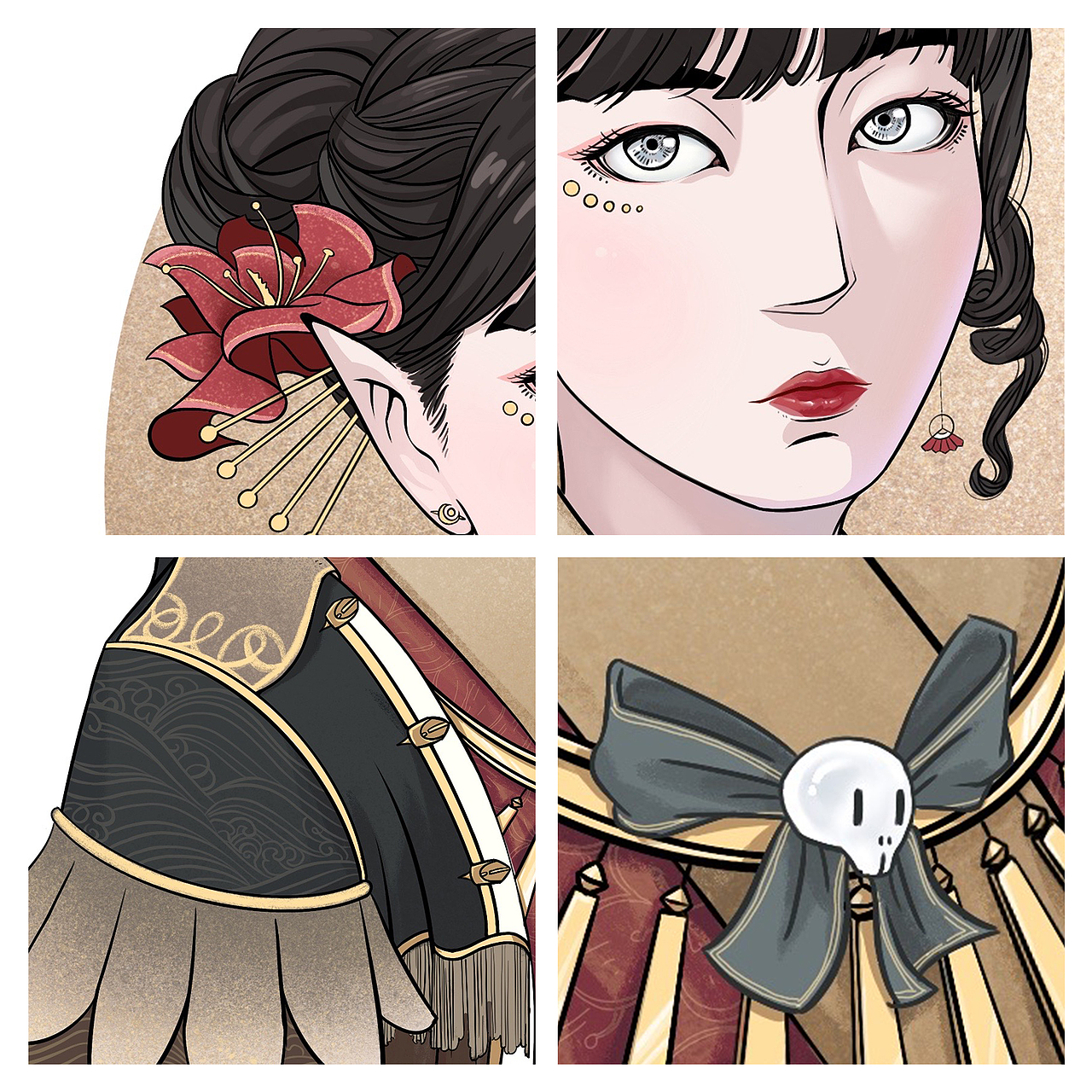 一袭华服（图ZMTkwMzk4MzU2） - 创作习作 - 站酷设计师老鬼一勾原创素材 - 站酷ZCOOL