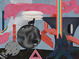 插畫-冷卻塔——一只狗的夢境