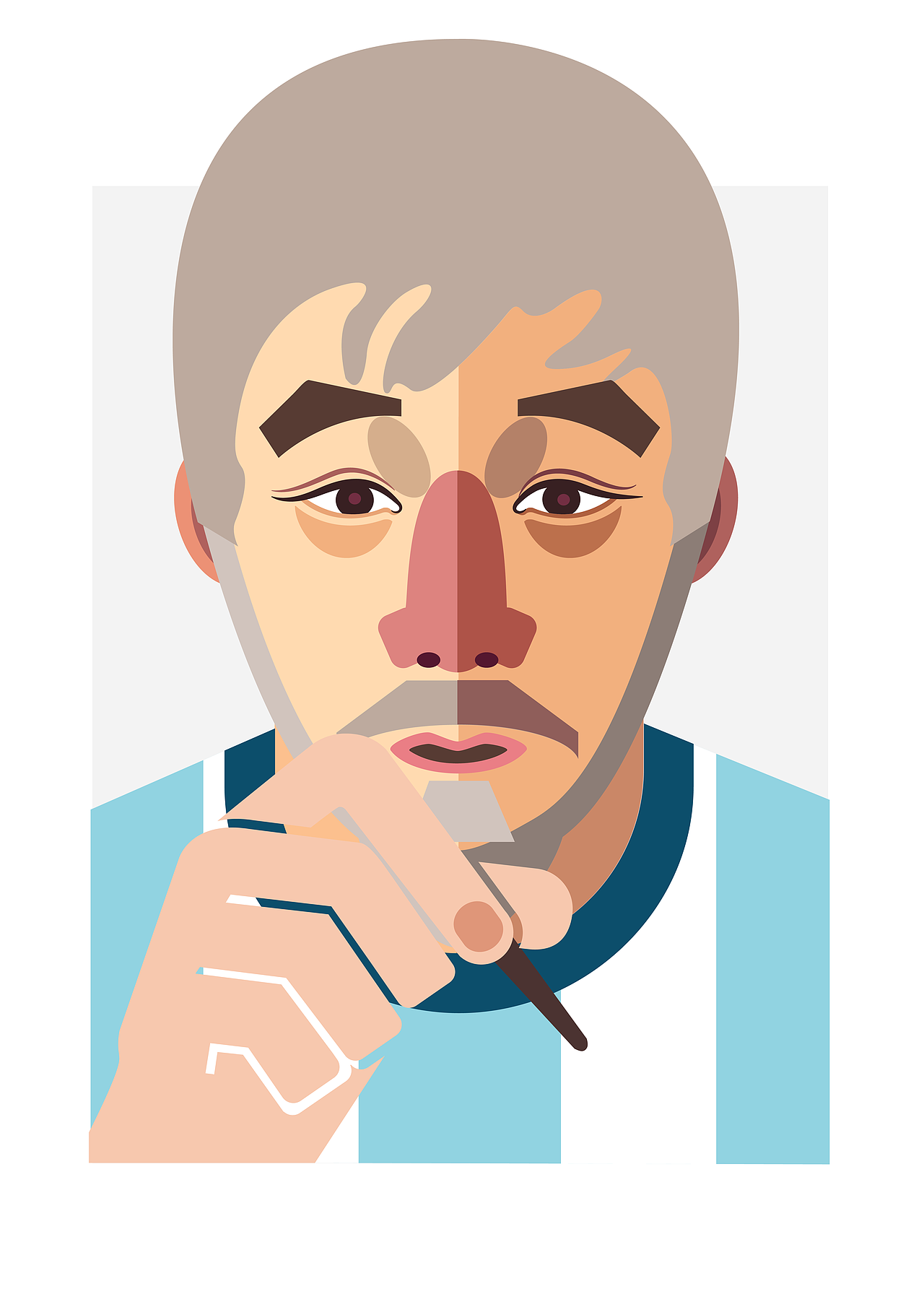 吹糖人,画糖人,捏面人形象矢量插图