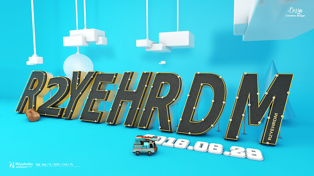 原创作品-c4d-个人logo三维设计（图ZNTMzMDUzNTY=） - 其他三维 - 站酷设计师阿尔法多原创素材 - 站酷ZCOOL