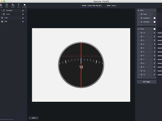 手表指针旋转效果