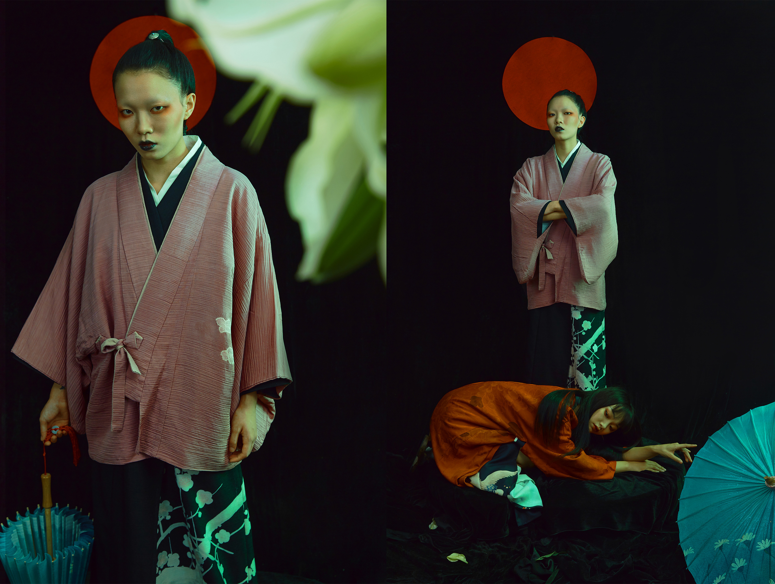 沿唐衣制 l 浮世丽人衣,赏樱花落幕.