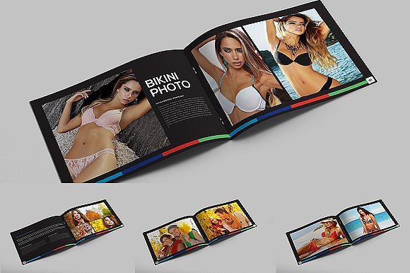 个人写真集婚纱照片展示画册模板