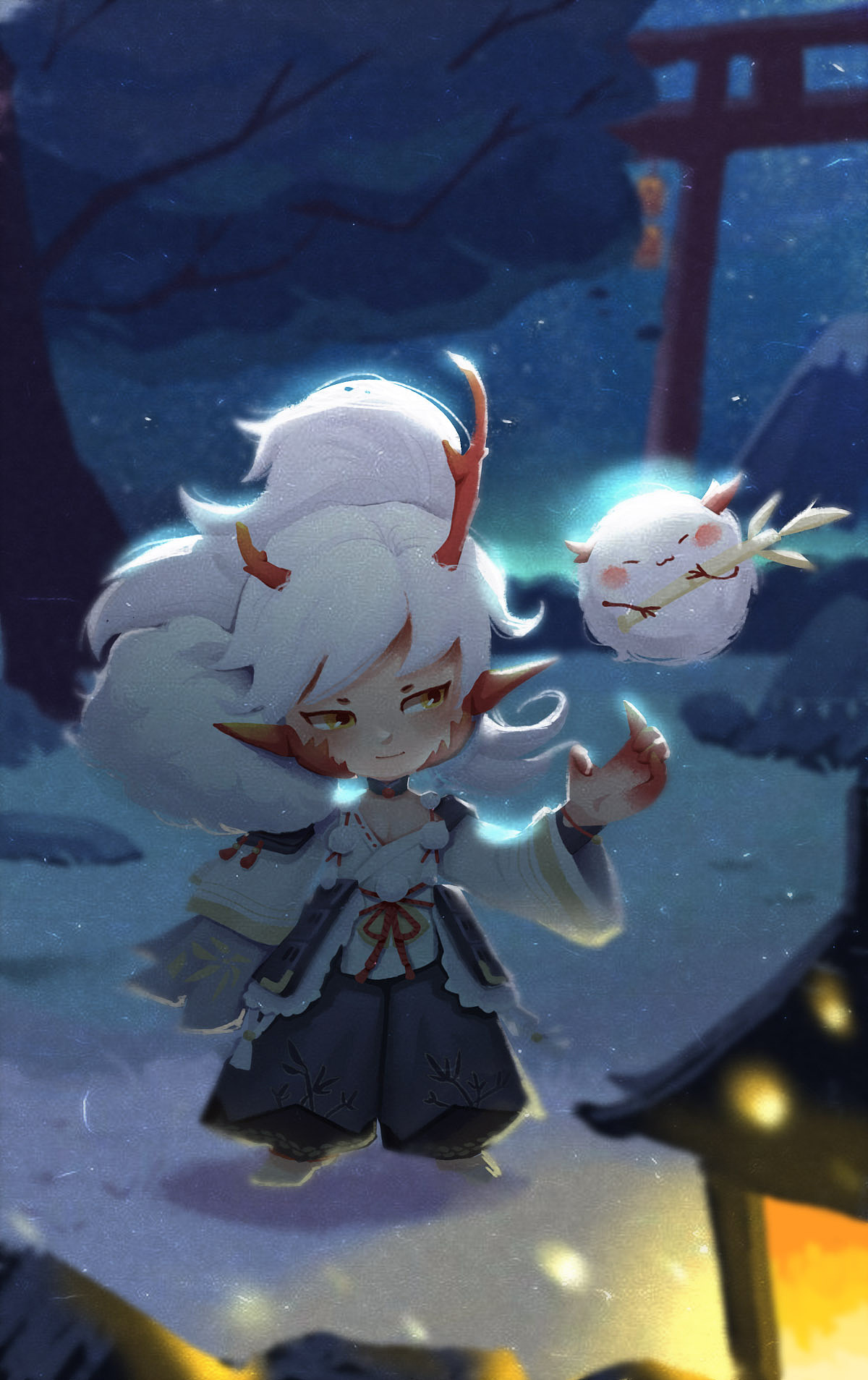 喃喵插画-阴阳师-茨木童子~同人