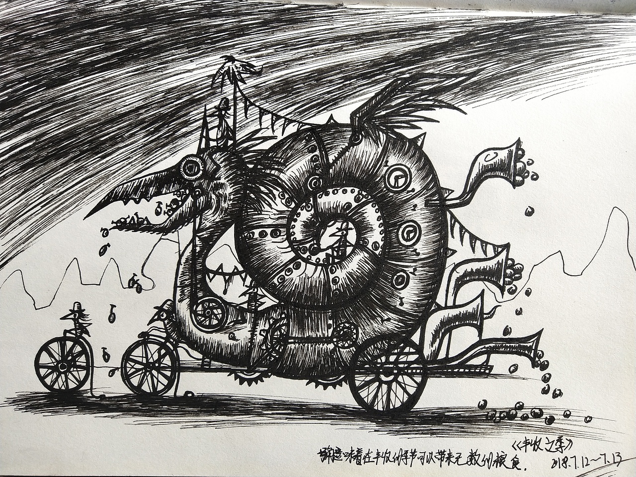 2018年钢笔画练习（图ZMTgzMzk4NzA0） - 新锐潮流插画 - 站酷设计师丁小厌原创素材 - 站酷ZCOOL