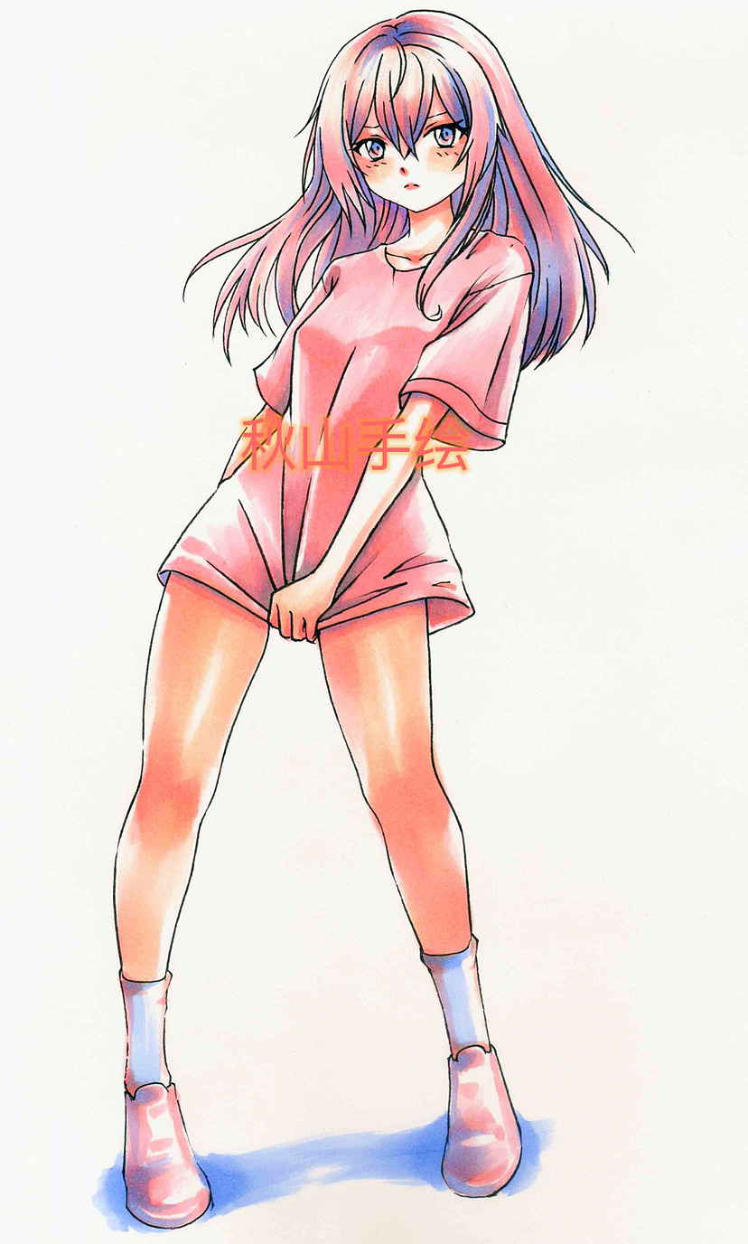 STA硬头马克笔仿水彩效果