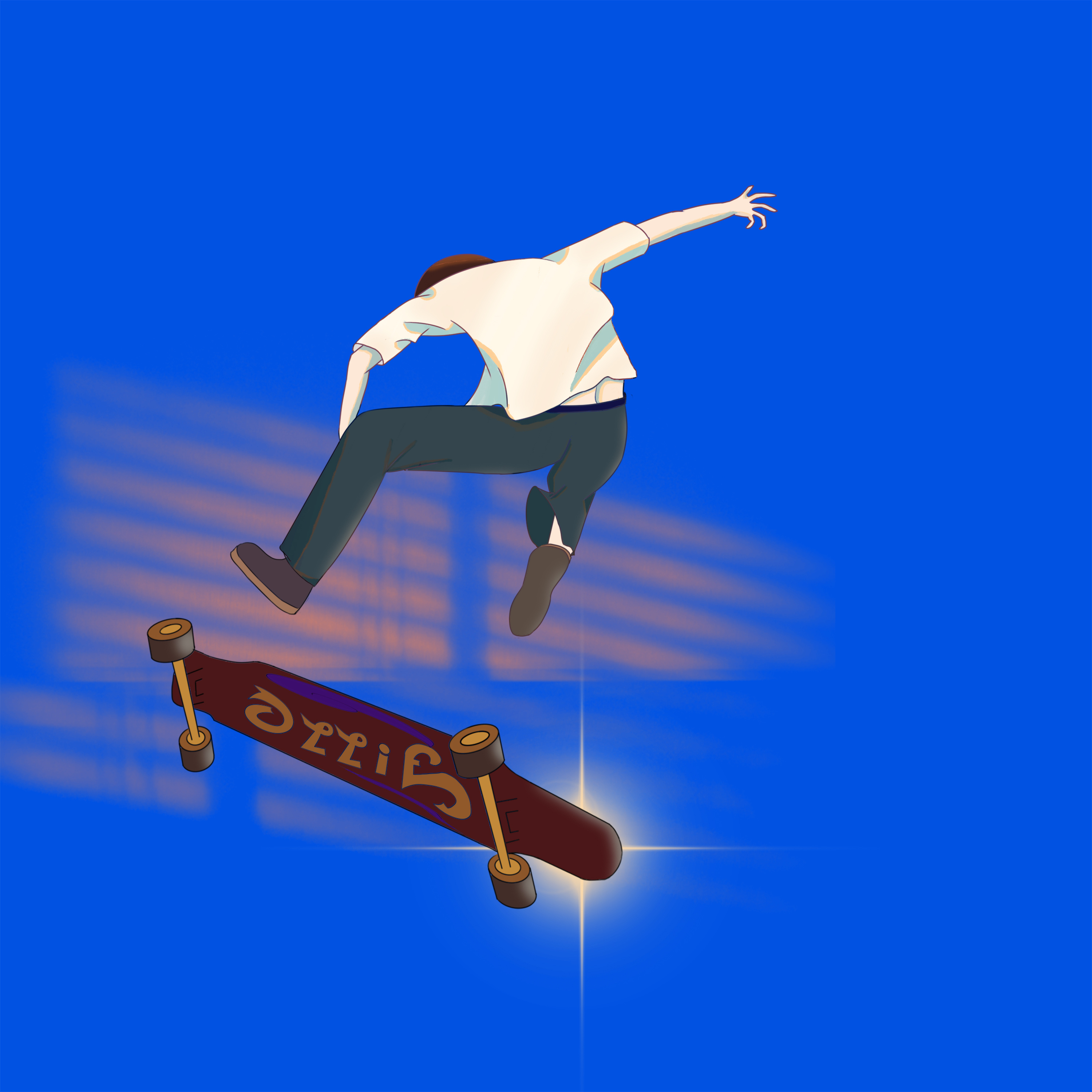 滑板少年|插画|创作习作|摘星辰ha - 原创作品 - 站酷 (ZCOOL)