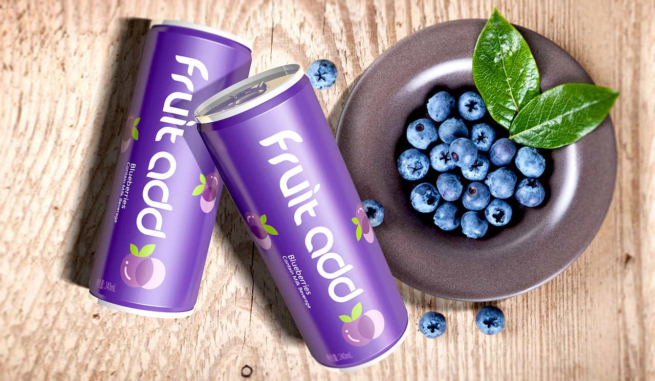 奥格光年|原创作品分享《蓝莓味乳饮料品牌包装设计》