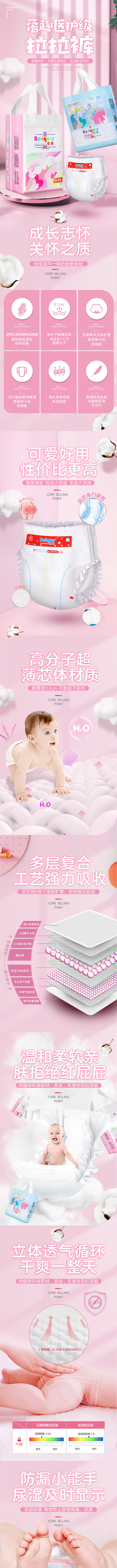 纸尿裤详情页尿不湿详情页拉拉裤详情页尿片宝宝纸尿裤
