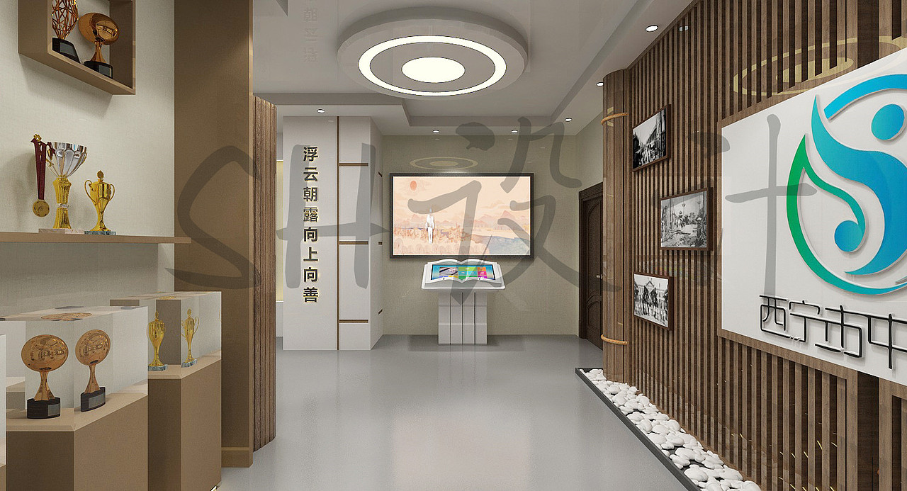 西宁市中医院院史馆展厅设计效果图