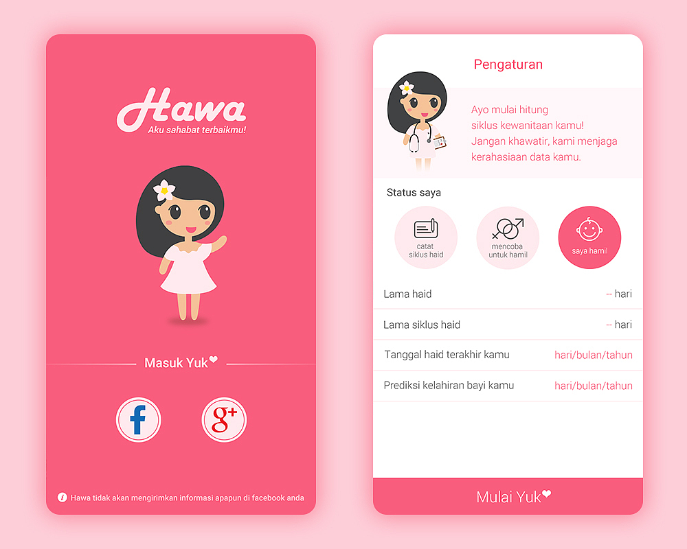 2015年做的的一款女性健康管理app